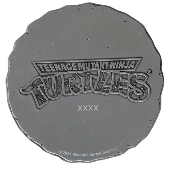 Teenage Mutant Ninja Turtles Pizza Medallion Official TMNT Metal Figurine - Picture 5 of 5